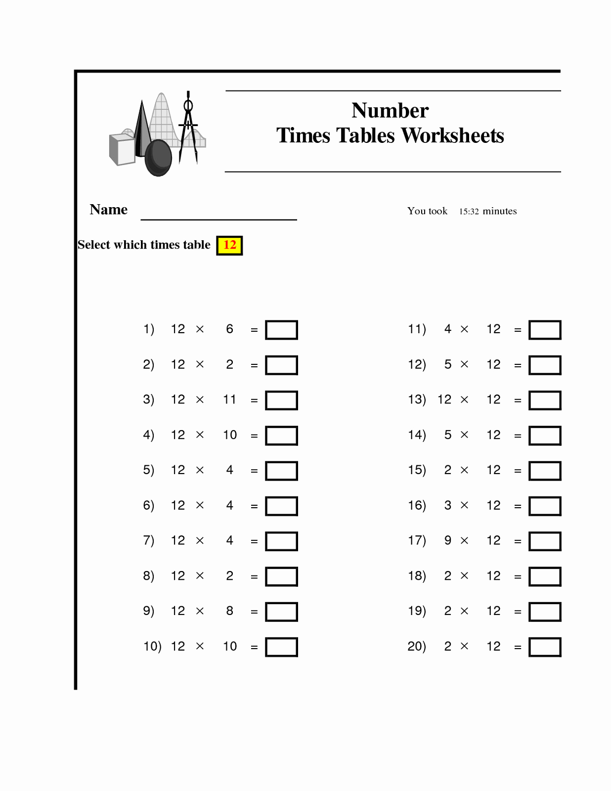 Math Multiplication Worksheet Generator Download Them 