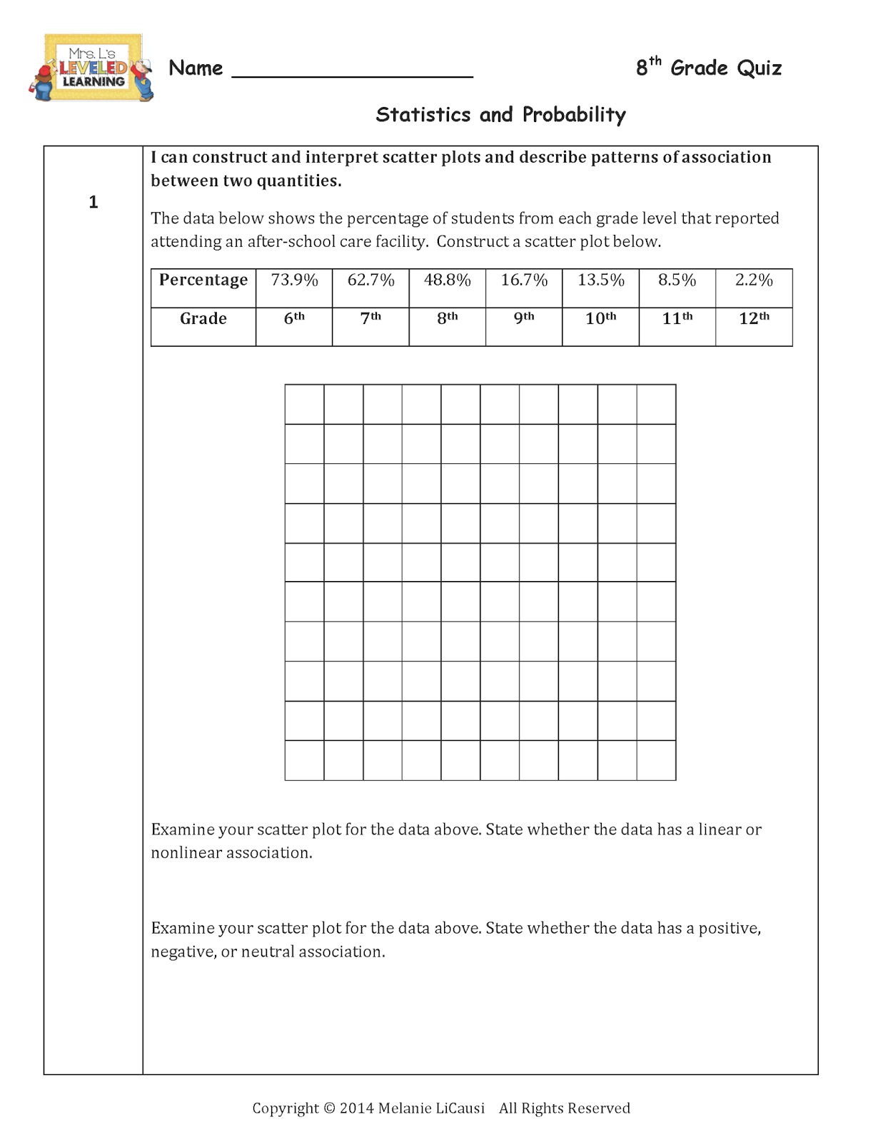 Math Worksheets Multiple Choice Answers Six Multiple 