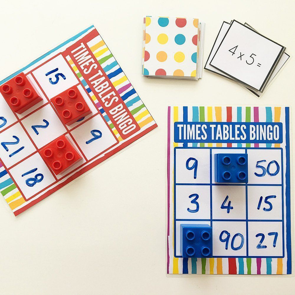 Maths Games For Kids Times Tables Bingo Free Printable 