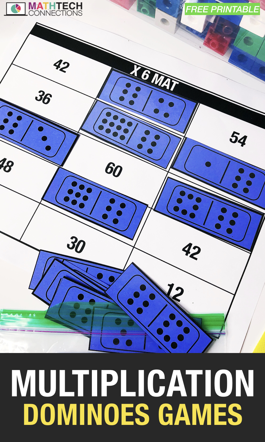 Multiplication Dominoes Game Free Printable Math Tech 