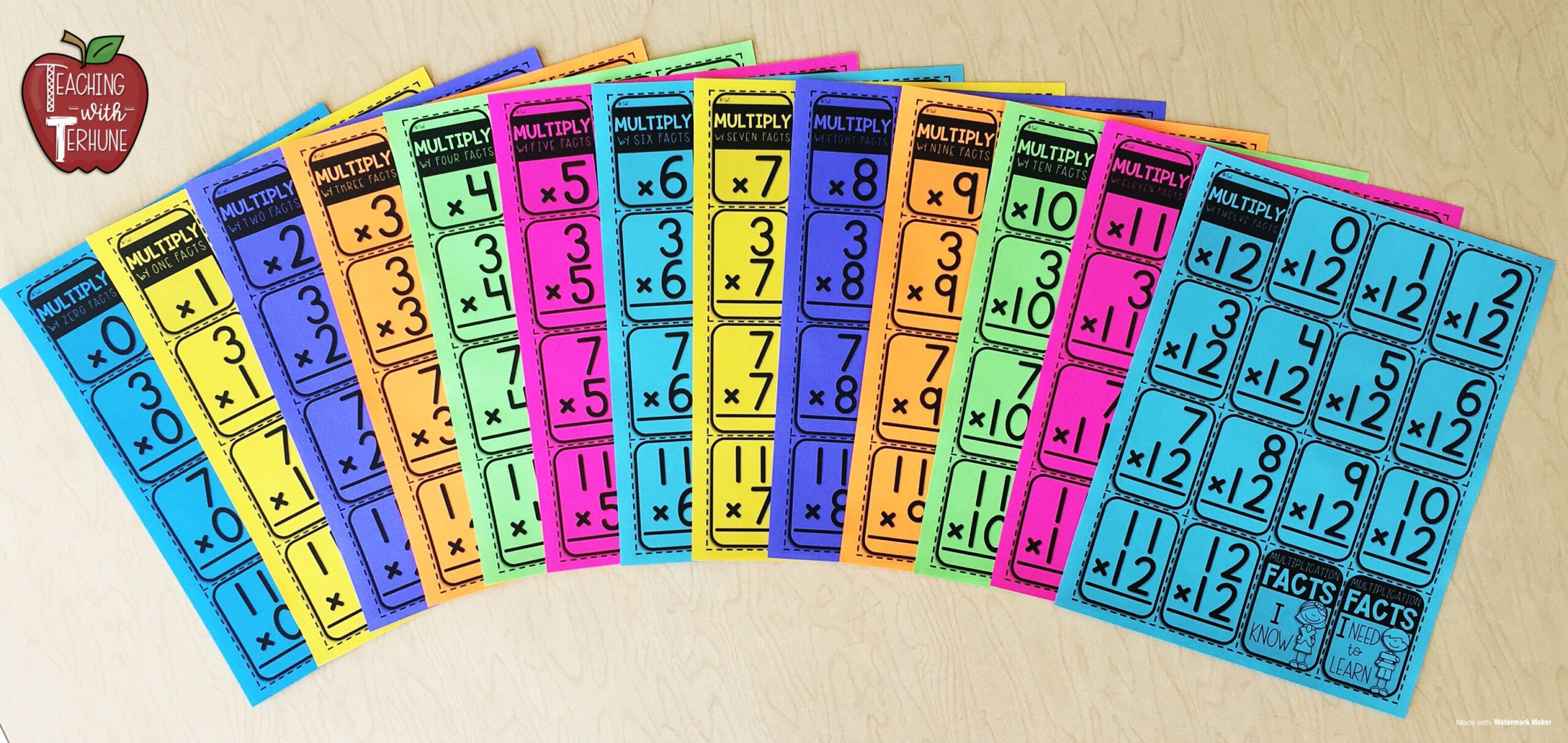 Multiplication Flash Cards Printable Flashcards With 