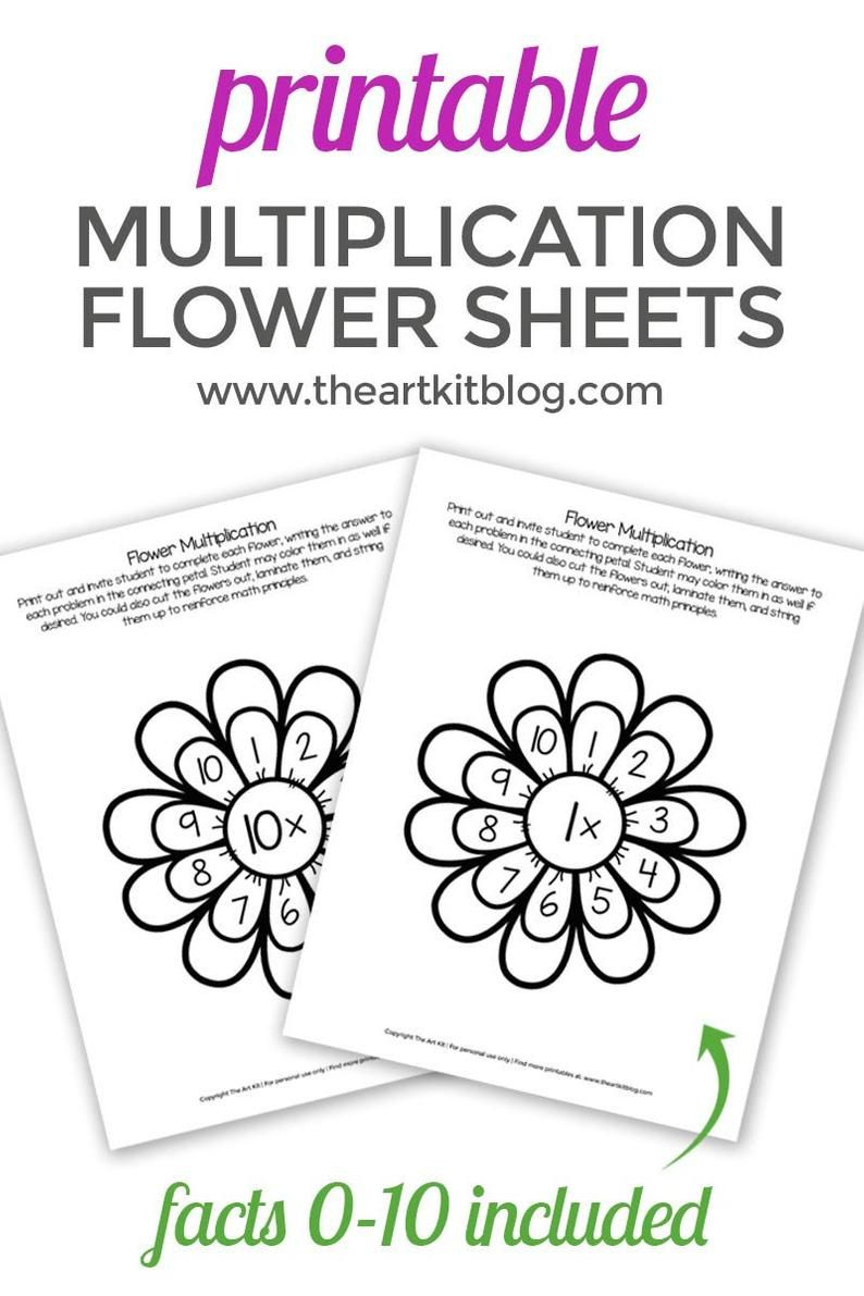 Multiplication Flowers Activity Sheets 0 To 10 Waldorf 