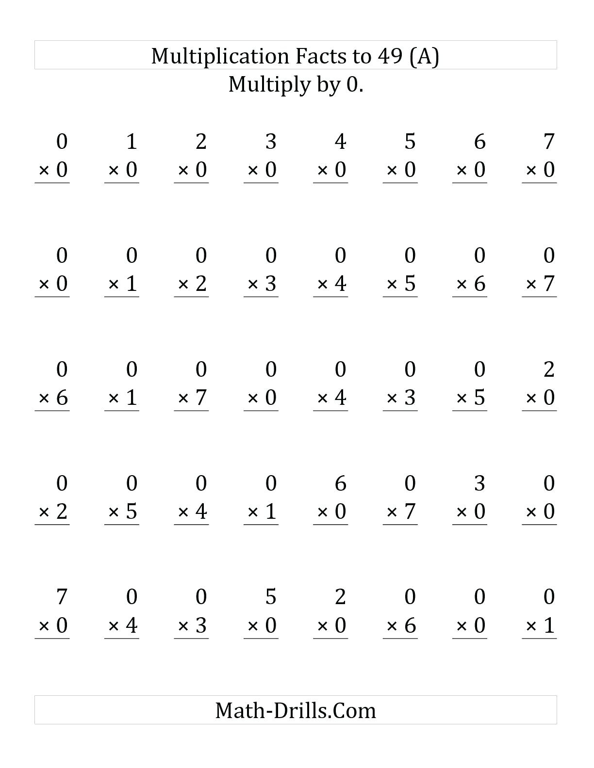 Multiplication Fluency Worksheets To Download 