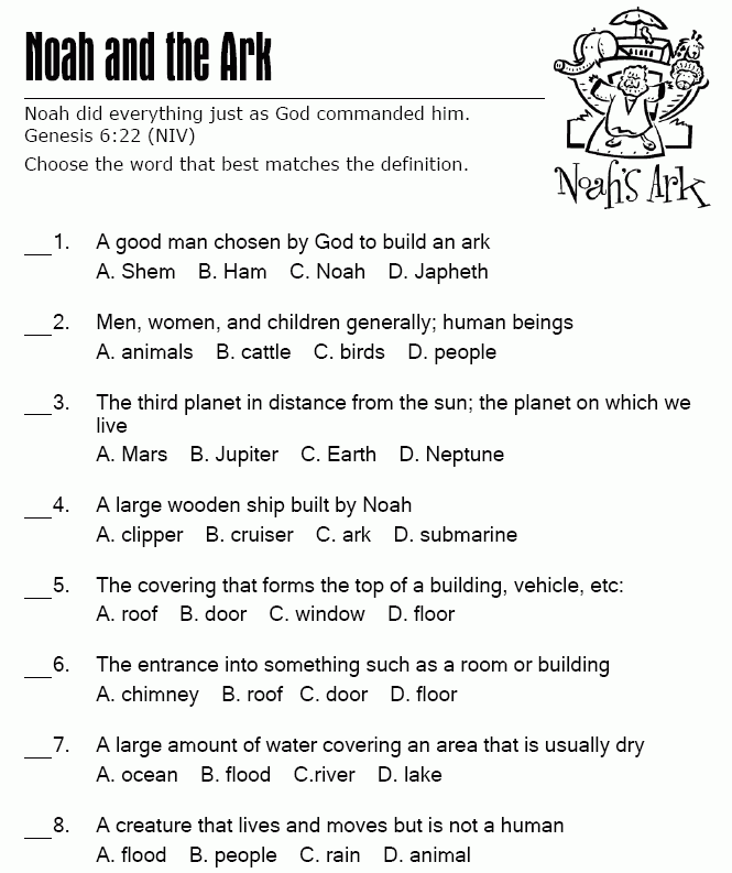 Printable Bible Trivia Questions And Answers Multiple 