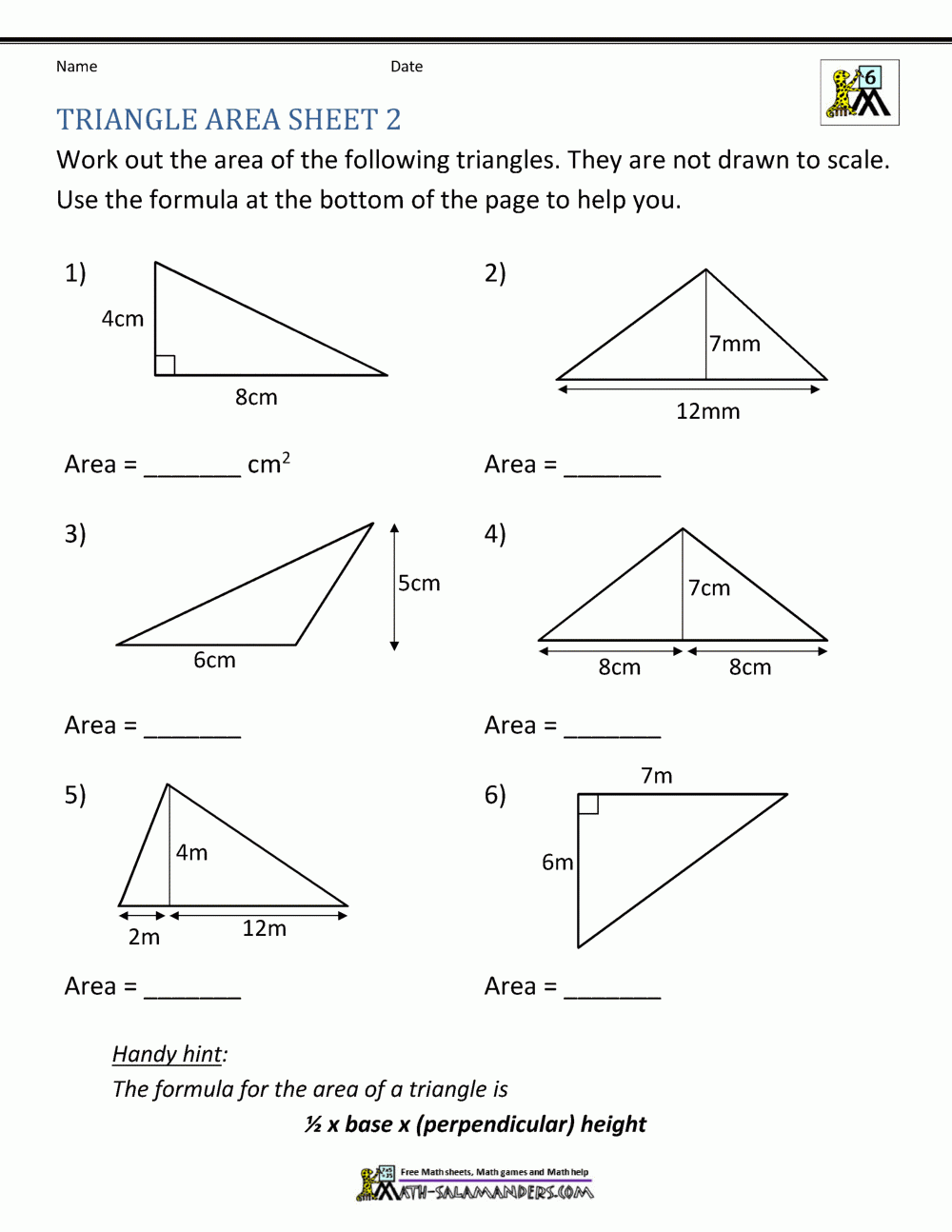 Printable Multiplication Triangles 