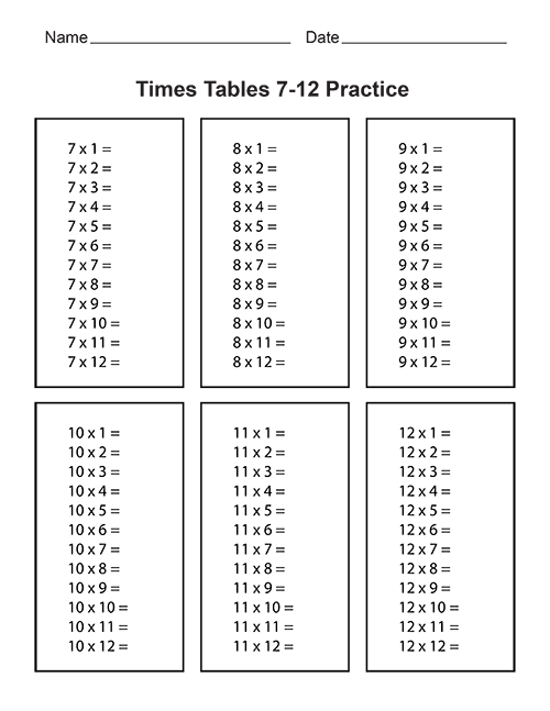 Printable Multiplication Worksheets Free Printable 