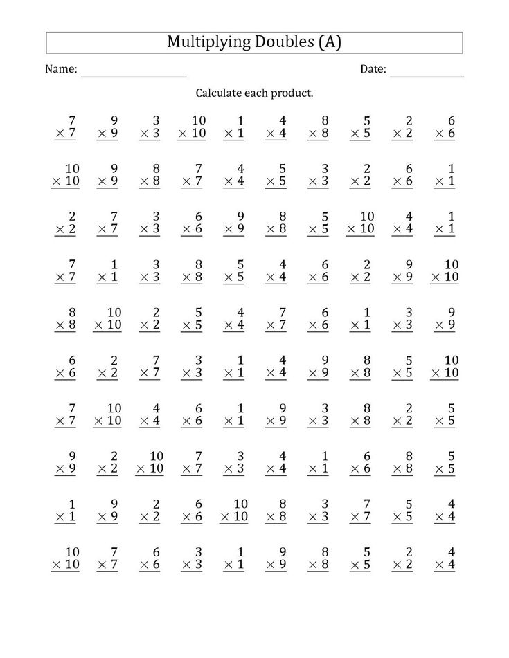 Sixth Grade Multiplying Doubles Math Worksheets K5 