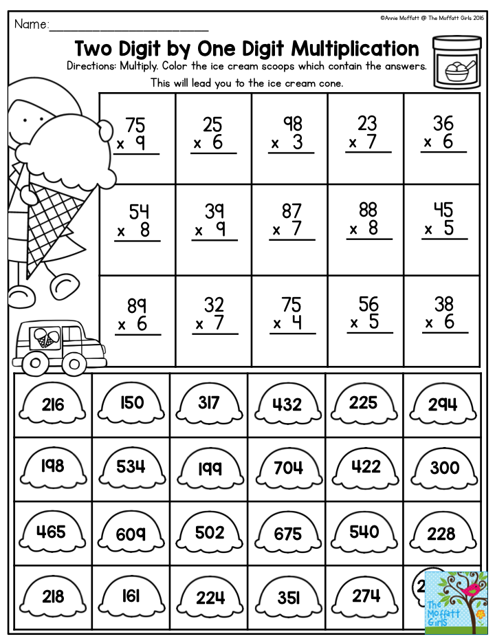 Two Digit By One Digit Multiplication Once Your Students 