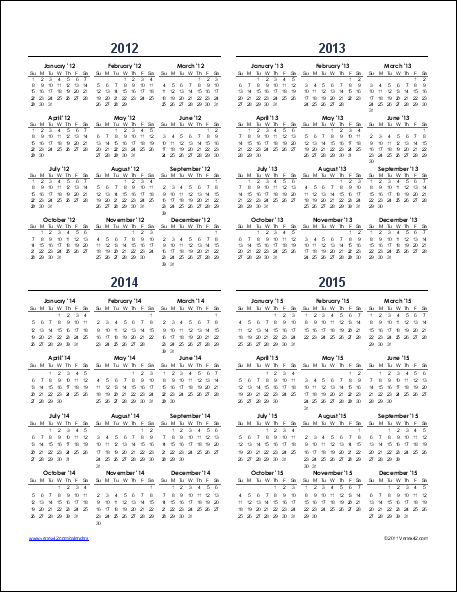 Yearly Calendar Templates Yearly Calendar Template 